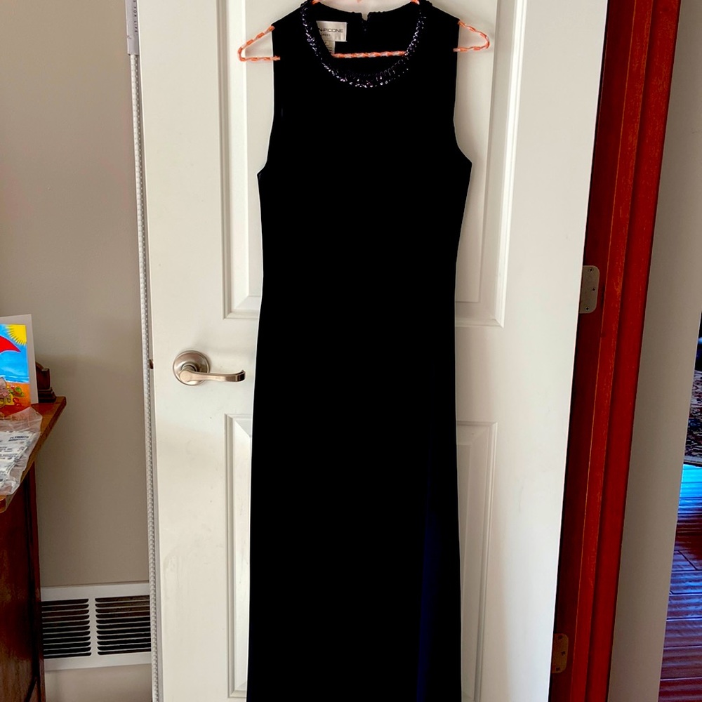 Long classic black dress